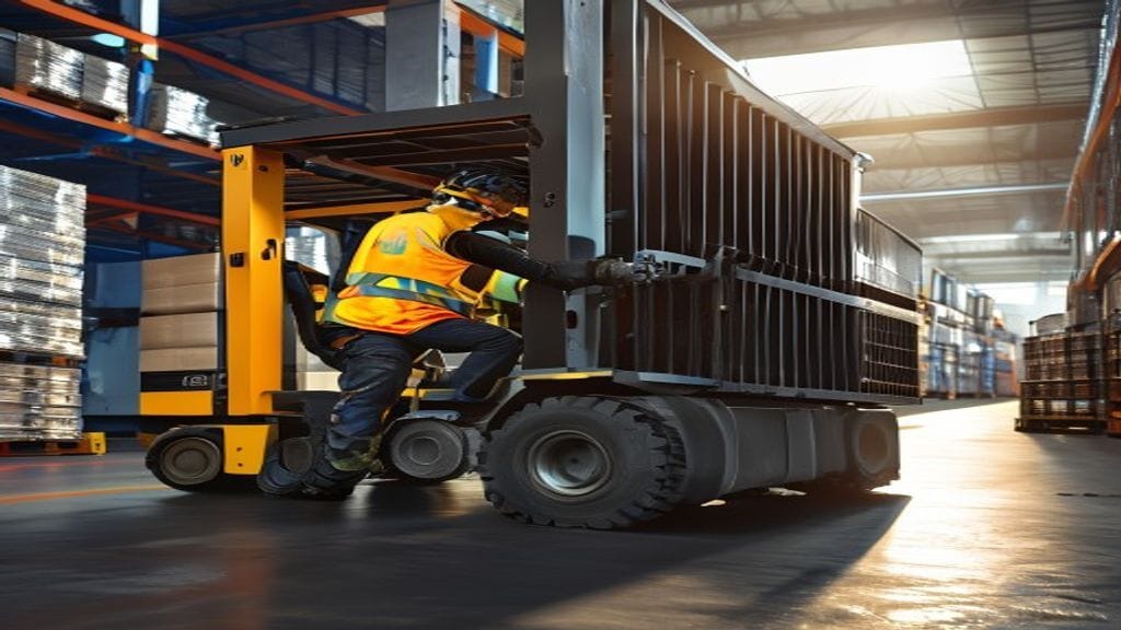 Rental forklift mingguan di Lampung, layanan terpercaya untuk kebutuhan angkut barang berat dengan harga kompetitif.