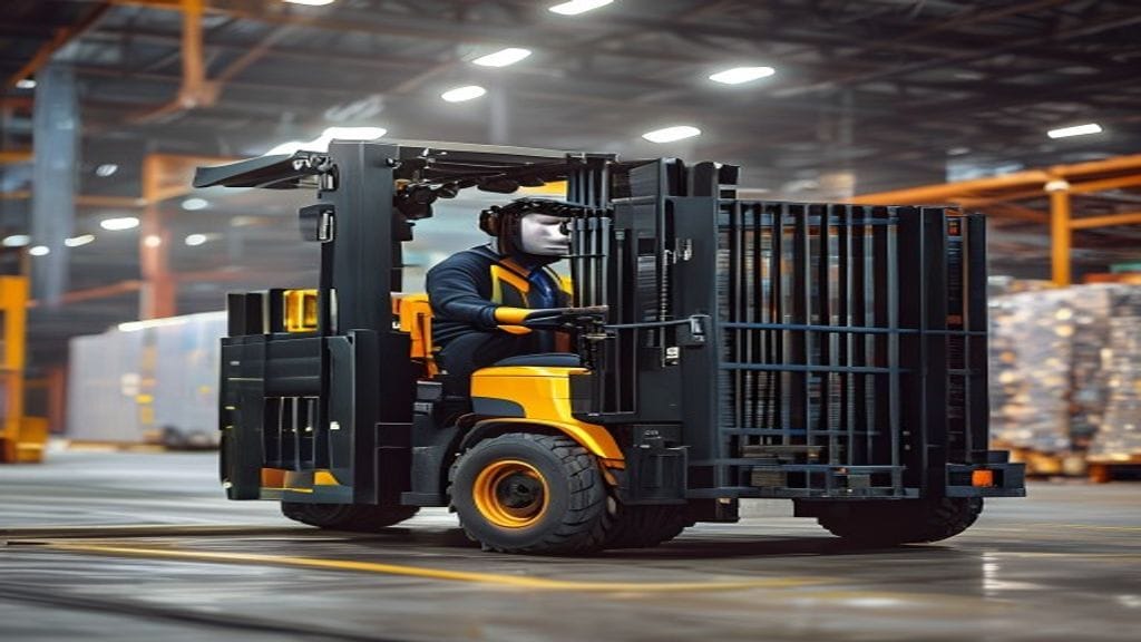 Forklift modern di lokasi proyek Lampung Utara, layanan sewa forklift terpercaya untuk efisiensi angkut material.