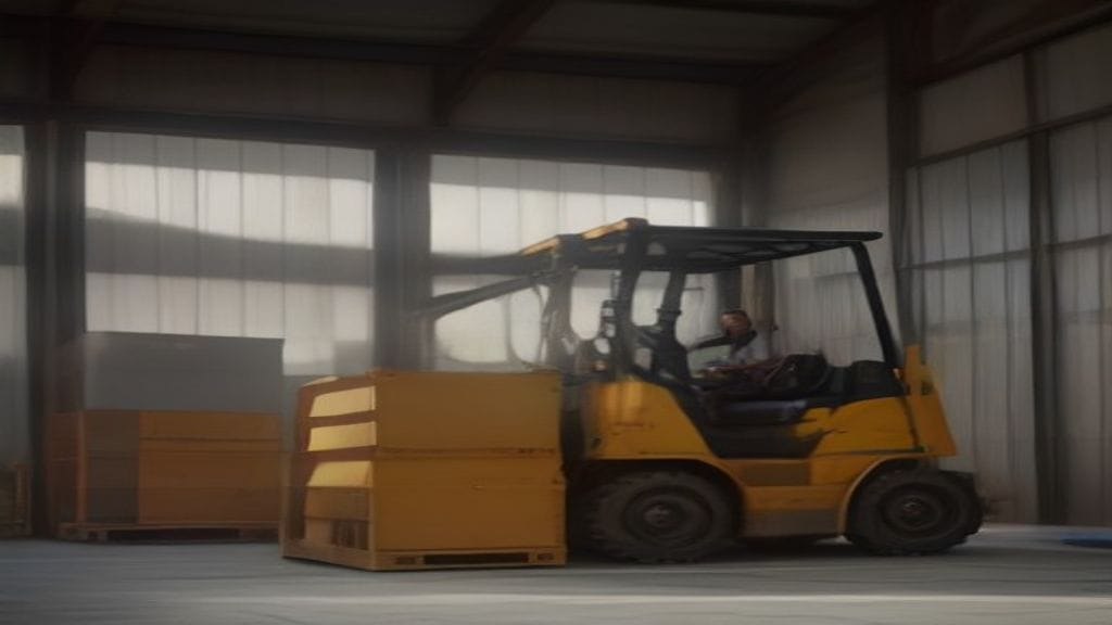 Operator forklift profesional di Lampung mengoperasikan mesin dengan aman dan efisien.